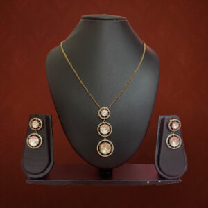 Surbhi moissanite neckless set - Image 1