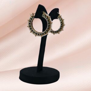 Naomi emrald pearl hoops - Image 1