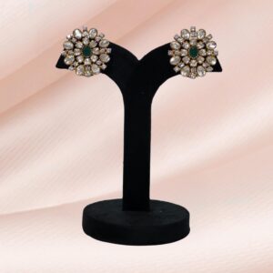 Olivia emrald moissanite studs - Image 1