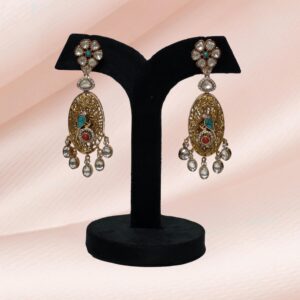 Panchi moissanite drop earrings - Image 1